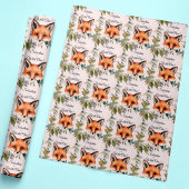 Fox Wild One Woodland Animal Birthday Geschenkpapier