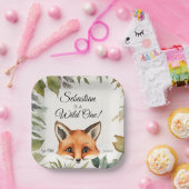 Fox Wild One Woodland Animal Birthday Party Pappteller (Party)