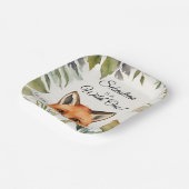 Fox Wild One Woodland Animal Birthday Party Pappteller (Gewinkelt)