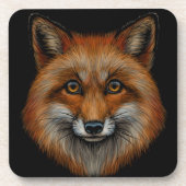 Fox Wildlife Animal Portrait | Fox-Untersetzer-Set Getränkeuntersetzer (Vorderseite)