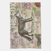 Fox Wildlife Vintag Animal Illustration Geschirrtuch (Vertikal)