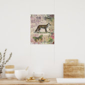 Fox Wildlife Vintag Animal Illustration Poster (Küche)