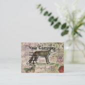 Fox Wildlife Vintag Animal Illustration Visitenkarte (Stehend Vorderseite)