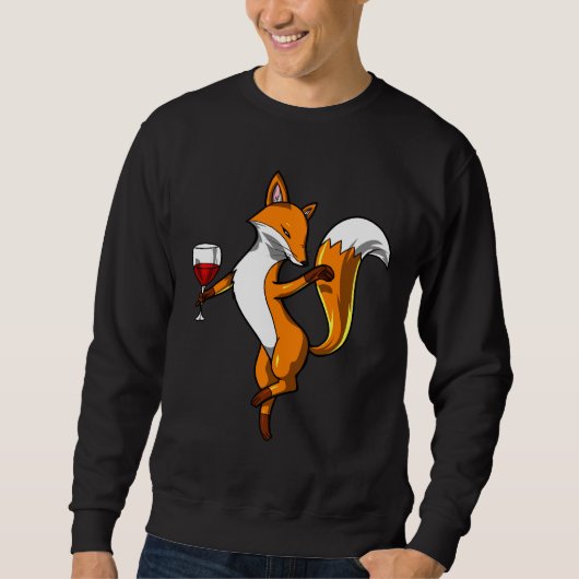 Fox Wine Party Sweatshirt (Vorderseite)