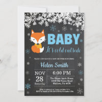 Fox Winter Boy Baby Dusche Halbpension