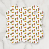 Fox Winter Snowflakes Baby Duschgeschenk Geschenkanhänger (Rückseite)