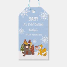 Fox Winter Snowflakes Baby Duschgeschenk Geschenkanhänger