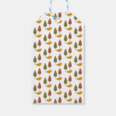 Fox Winter Snowflakes Baby Duschgeschenk Geschenkanhänger (Rückseite)