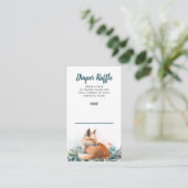 Fox Winter Woodland Babydusche Windelwanne Begleitkarte (Stehend Vorderseite)