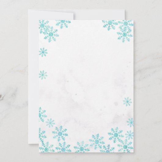 Fox-Wintergeschlecht decken Einladung auf (Rückseite)