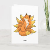 Fox with 9 Fox tails Karte (Rückseite)