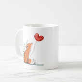 Fox with Heart Balloon - Design der Tasse (Vorderseite Links)