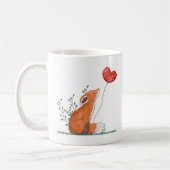Fox with Heart Balloon - Design der Tasse (Links)