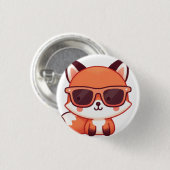 fox with sunglasses button (Vorne & Hinten)