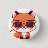 fox with sunglasses button (Vorderseite)