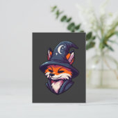 Fox Wizard - Magische Fantasie Postkarte (Stehend Vorderseite)