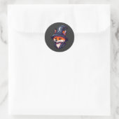 Fox Wizard - Magische Fantasie Runder Aufkleber (Tasche)