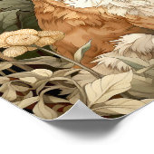 Fox Woodland Animal Art Poster (Ecke)