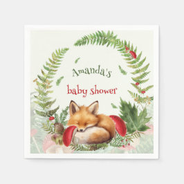 Fox Woodland Animal Babydusche Serviette