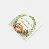 Fox Woodland Animal Babydusche Serviette (Ecke)