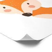Fox Woodland Animal Kinderzimmer Wall Art Print Poster (Ecke)