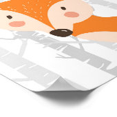 Fox Woodland Animal Kinderzimmer Wall Art Print Poster (Ecke)