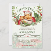 Fox Woodland Babydusche Einladung (Vorderseite)