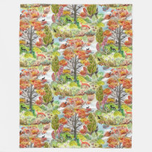 Fox Woodland Cabincore Blanket