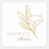 Fox Woodland Fairytale Favor Sticker (Vorderseite)