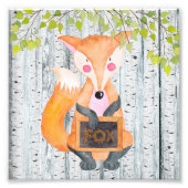 Fox- Woodland Friends - Aquarellbilder Fotodruck (Vorne)