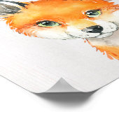 Fox Woodland Kinderzimmer Print Poster (Ecke)