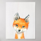 Fox Woodland Kinderzimmer Print Poster (Vorne)