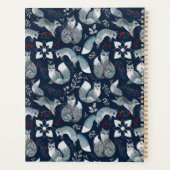 Fox Woodland Watercolor Mit Monogramm Name Planer (Rückseite)