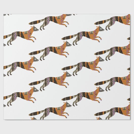 Fox Wrapping Paper Geschenkpapier (Flach)