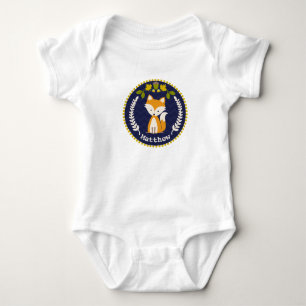 Fox Wreath Personalisiert Baby Boy Strampler