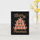 Fox Xmas Tree Foxes Weihnachtsbaum Karte (Gelbe Blume)