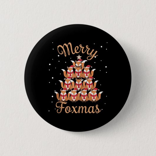 Fox Xmas Tree Füchse Weihnachtsbaum Tank Top Button (Vorderseite)
