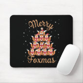 Fox Xmas Tree Füchse Weihnachtsbaum Tank Top Mousepad (Mit Mouse)