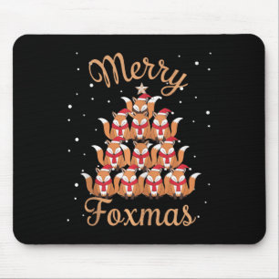 Fox Xmas Tree Füchse Weihnachtsbaum Tank Top Mousepad