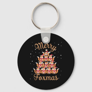 Fox Xmas Tree Füchse Weihnachtsbaum Tank Top Schlüsselanhänger