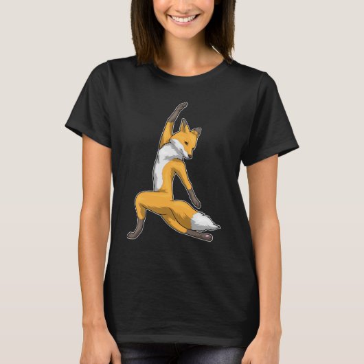 Fox Yoga Fitness Gymnastik T-Shirt (Vorderseite)