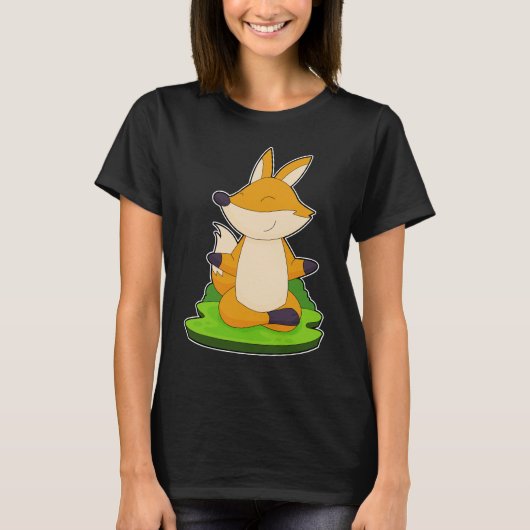 Fox Yoga Meditation Gymnastics T-Shirt (Vorderseite)