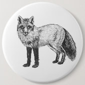 Fox zeichnend button (Vorderseite)