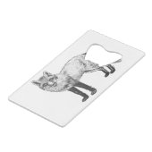 Fox zeichnend geldbeutel flaschenöffner (Vorderseite Schrägansicht)