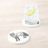 Fox zeichnend getränkeuntersetzer (Seite)