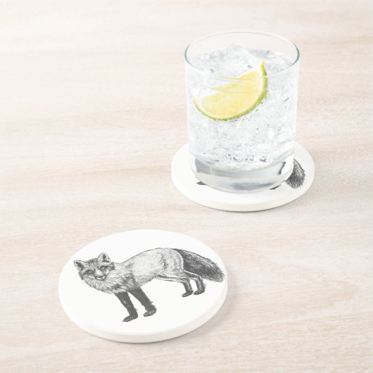 Fox zeichnend getränkeuntersetzer (Seite)