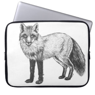 Fox zeichnend laptopschutzhülle