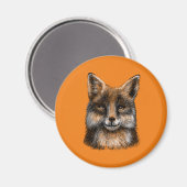 Fox zeichnend magnet (Vorderseite/Rückseite)
