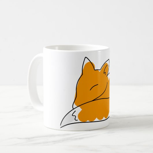 Fox Zeichnend Natur Tasse (Vorderseite Links)
