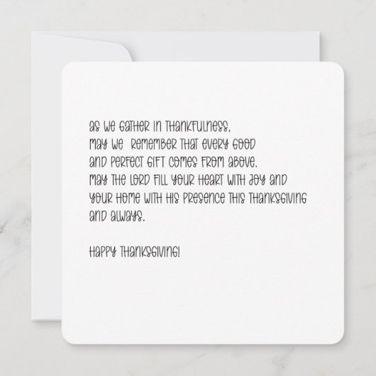 Foxand pumpkins thanksgiving card karte (Rückseite)